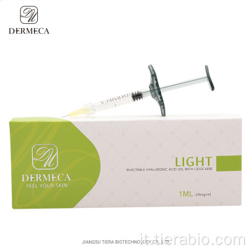 Filler viso iniettabile ialuronato reticolato